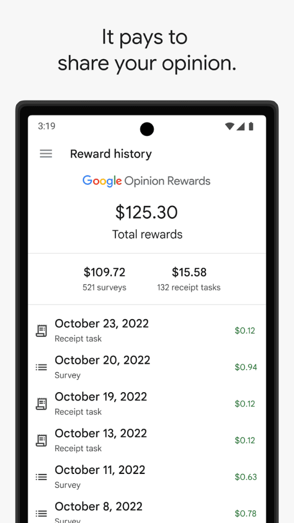 Google Opinion Rewards App